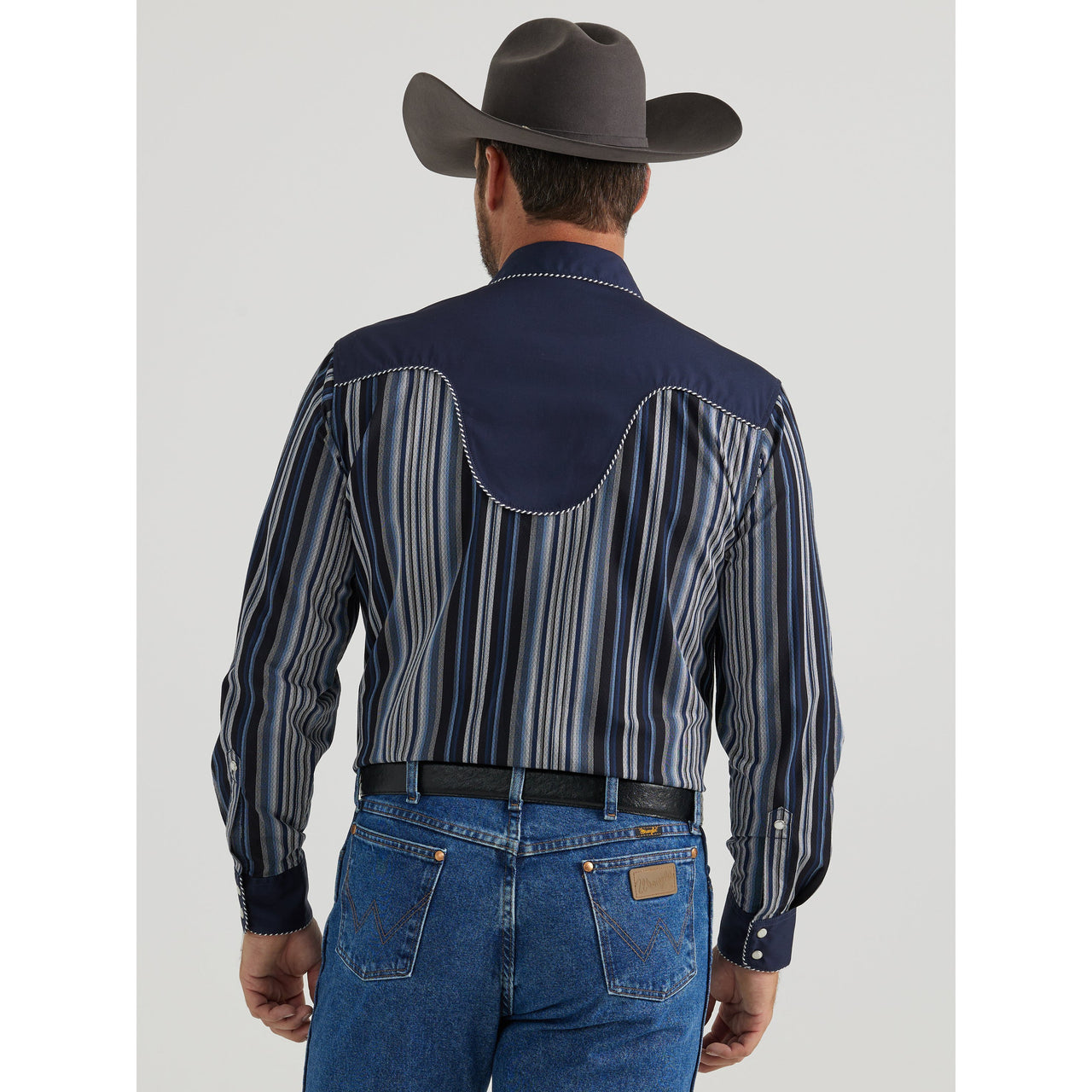 Wrangler Women's Rodeo Ben Long Sleeve Shirt - Navy Blue