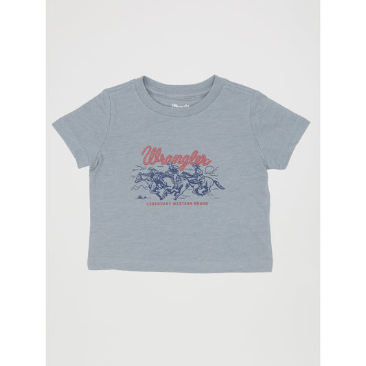 Wrangler Infant Boy's Cowboy Riders Tee - Grey