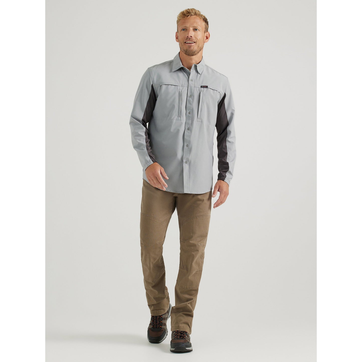 Wrangler Men's ATG Long Sleeve Valley Lake Shirt - Monument