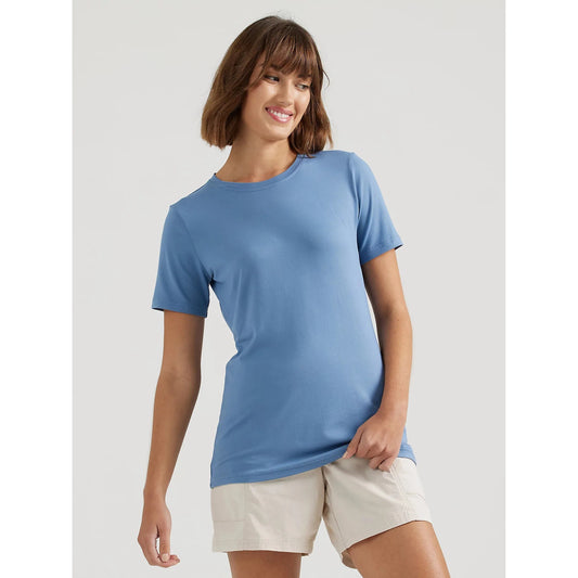 Wrangler Women's ATG Short Sleeve Performance Crewneck Tee - Coronet Blue