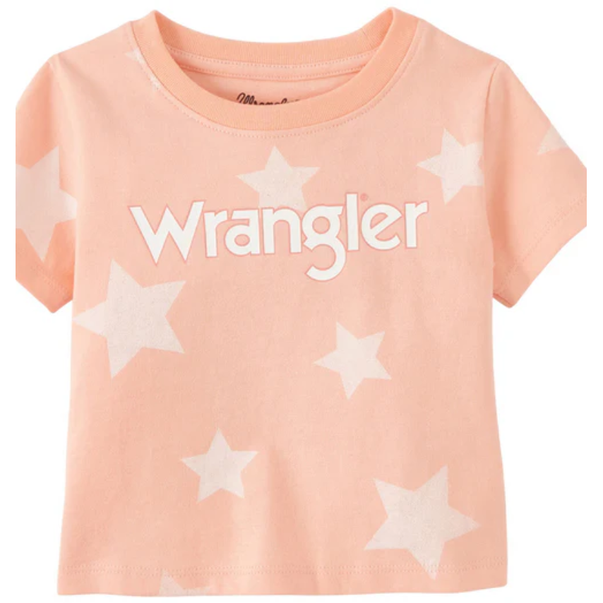 Wrangler Baby Girl's Short Sleeve T-Shirt -  Peach