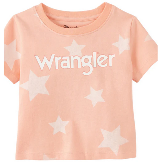 Wrangler Baby Girl's Short Sleeve T-Shirt -  Peach