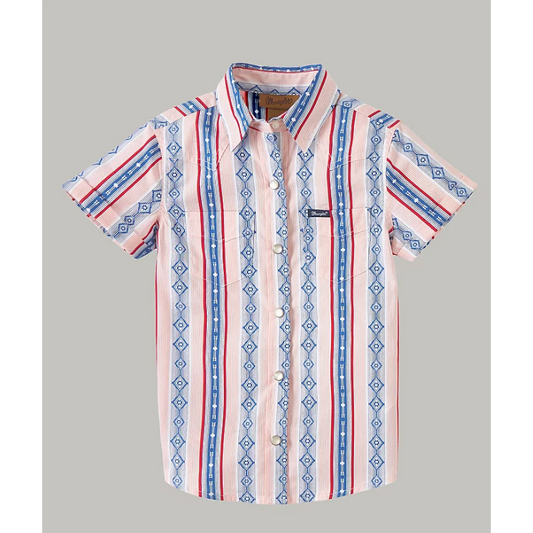 Wrangler Girl's Western Top - Bubble Pink