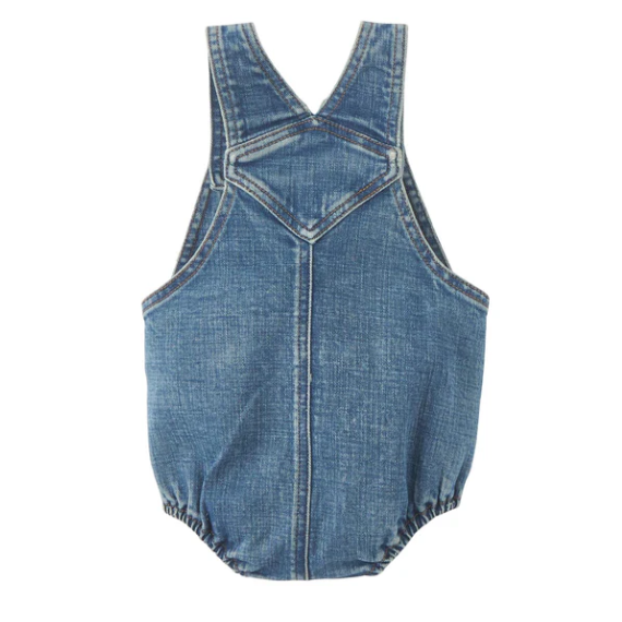 Wrangler Baby Girl Denim Overall Romper - Gianna