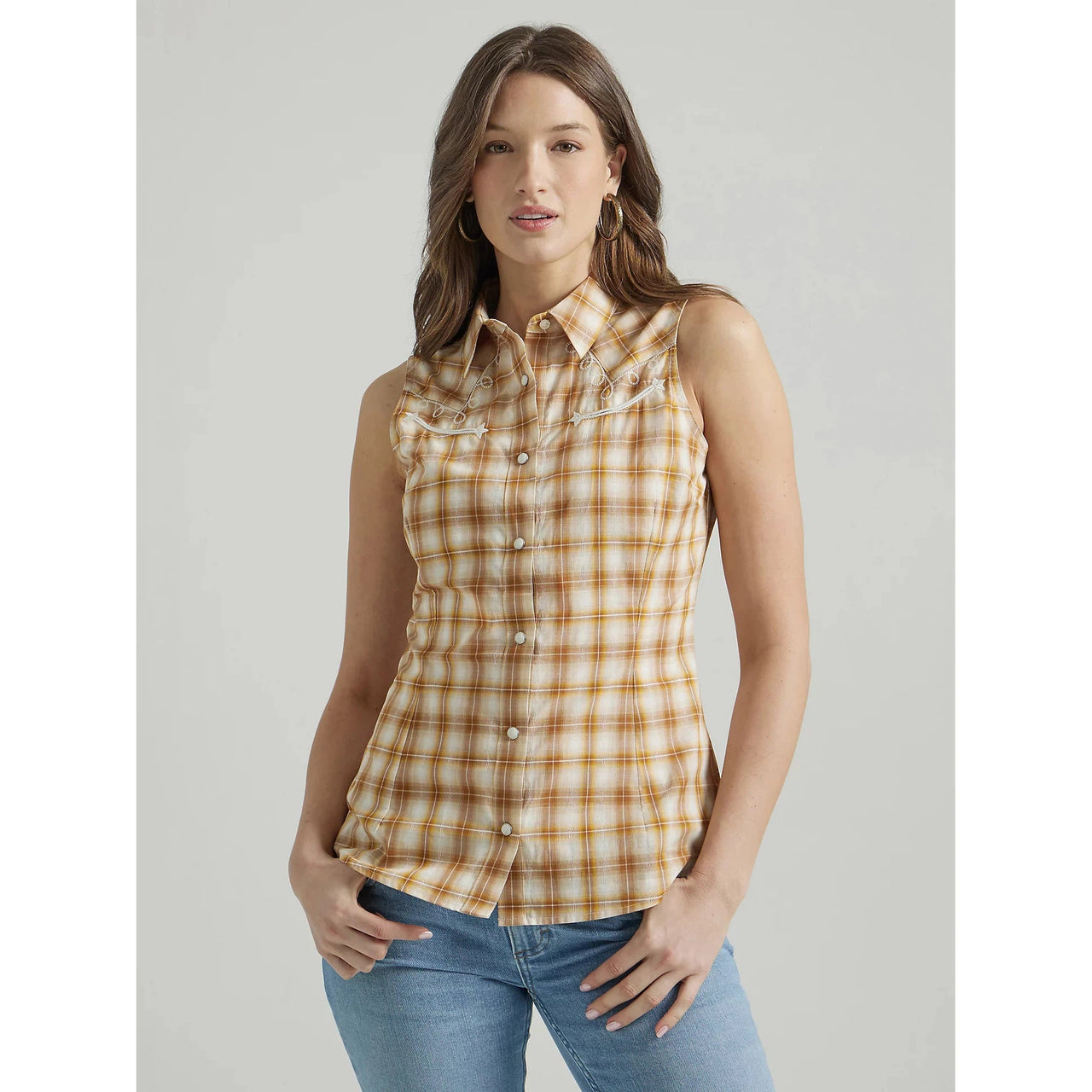 Wrangler Women's Slim Rodeo Snap Shirt - Yellow