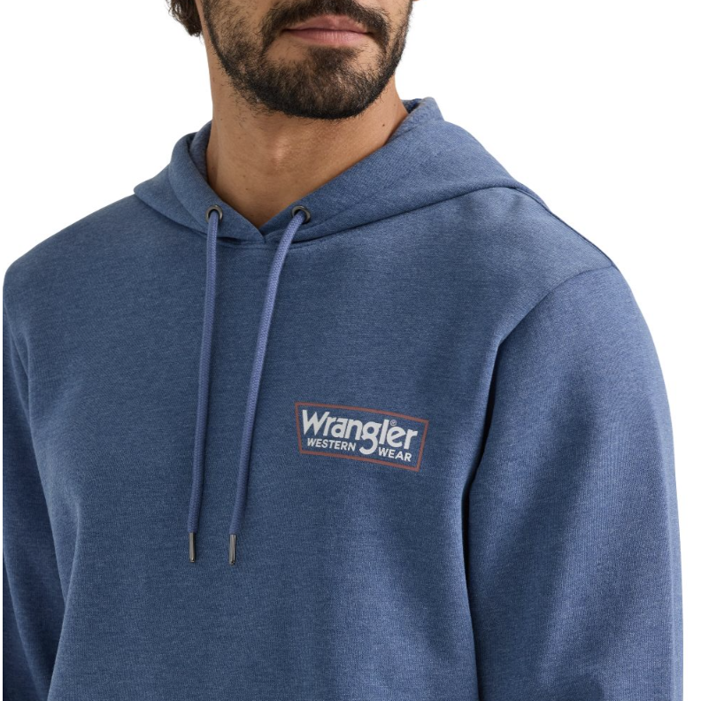 Wrangler®  Men's Pullover Hoodie - Dark Denim