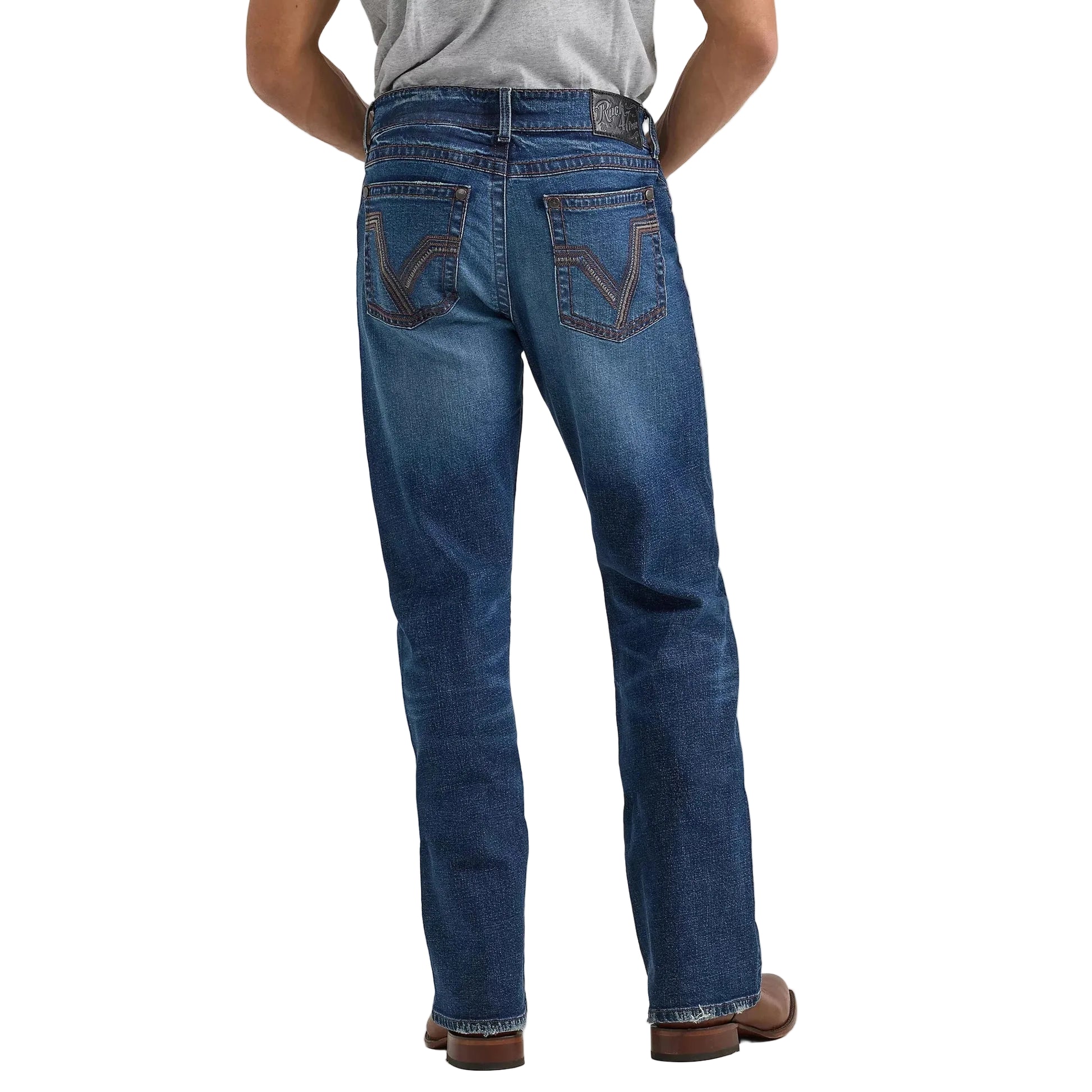 Wrangler Men's Western Rock 47 Slim Boot Jean - Medium Wash - Irvine Tack & Western Wear