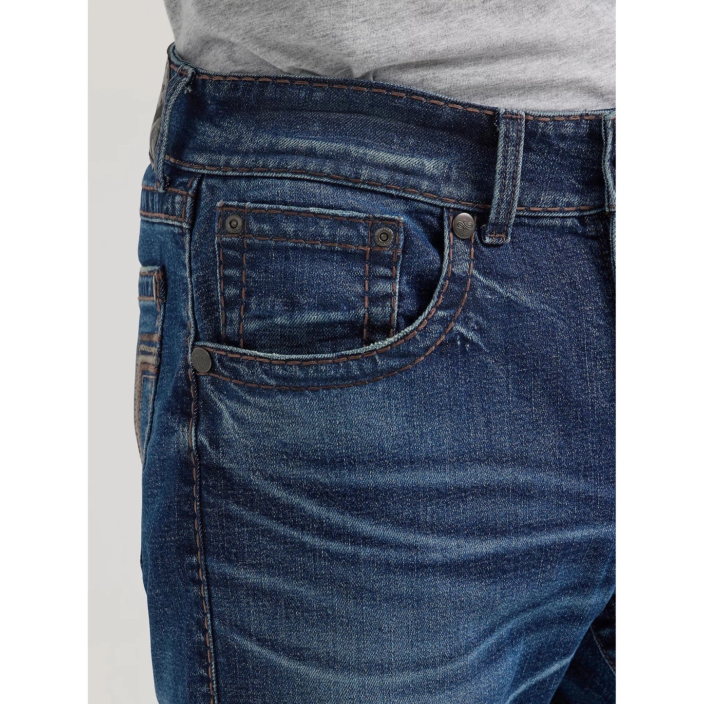 Wrangler Men's Rock 47 HO24 Slim Straight Cut Jeans -Deverow