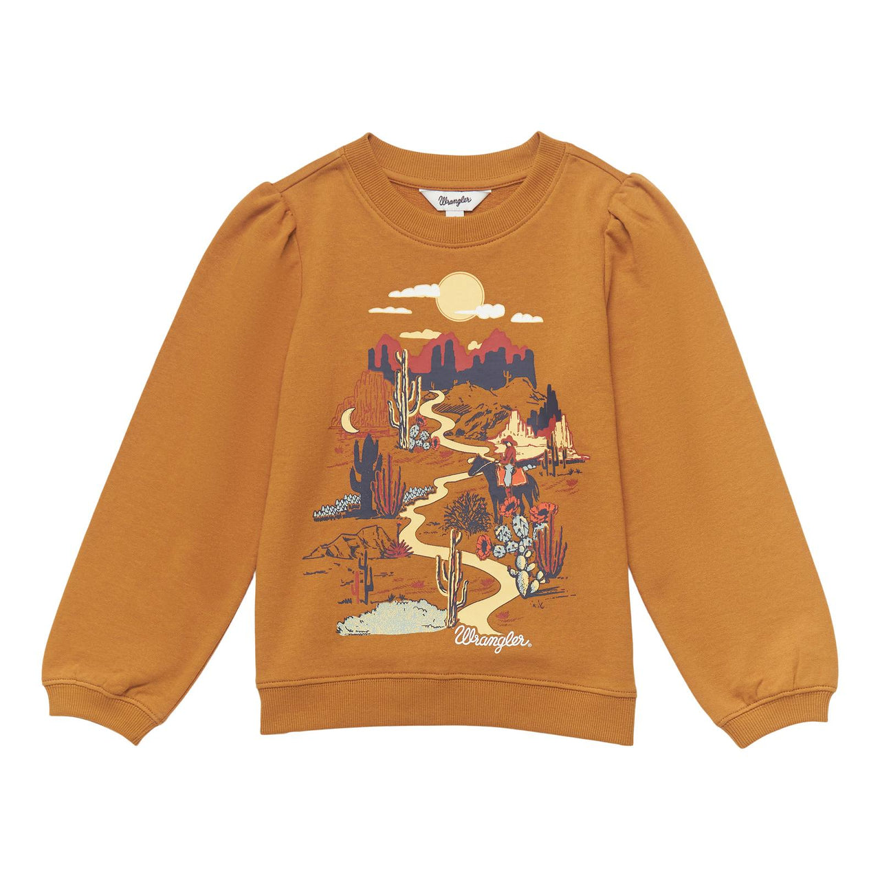 Wrangler Girl's Desert Scene Sweatshirt - Desert Brown