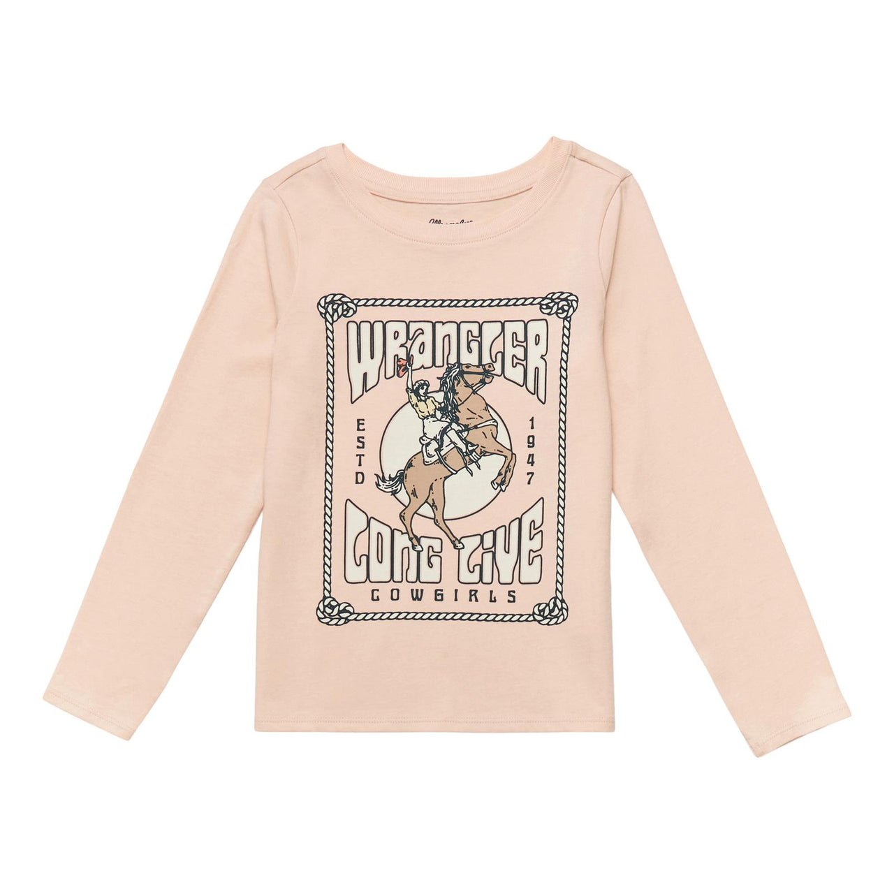 Wrangler Girl's Long Sleeve Shirt Graphic Print - Pink