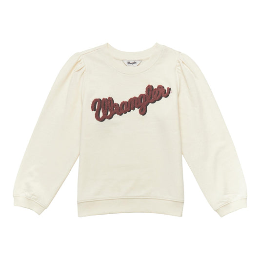 Wrangler Girl's Logo Sweatshirt - White