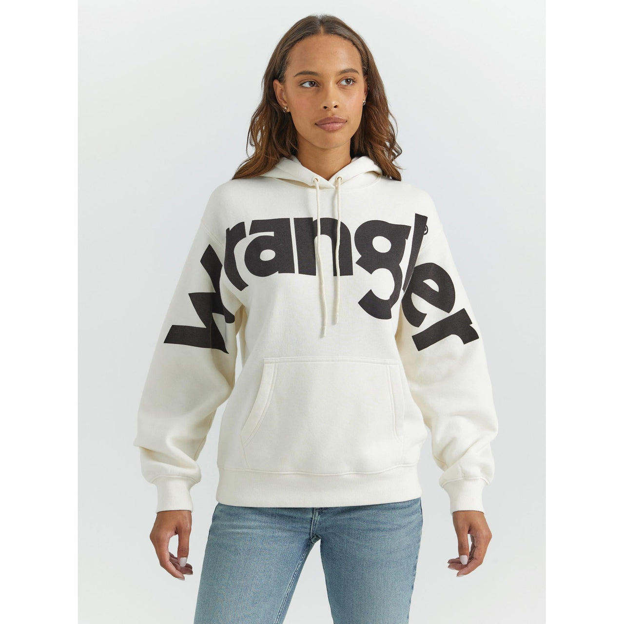 Wrangler Women's Retro Western Vintage Hoodie - White/Brown