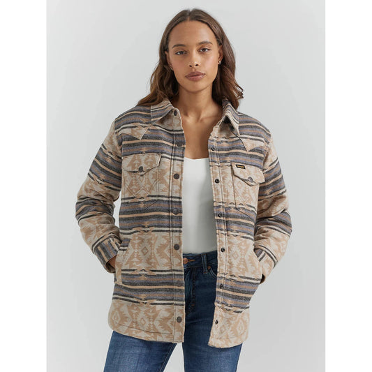Wrangler Women's West Aztec Jacket- Doe Stripe