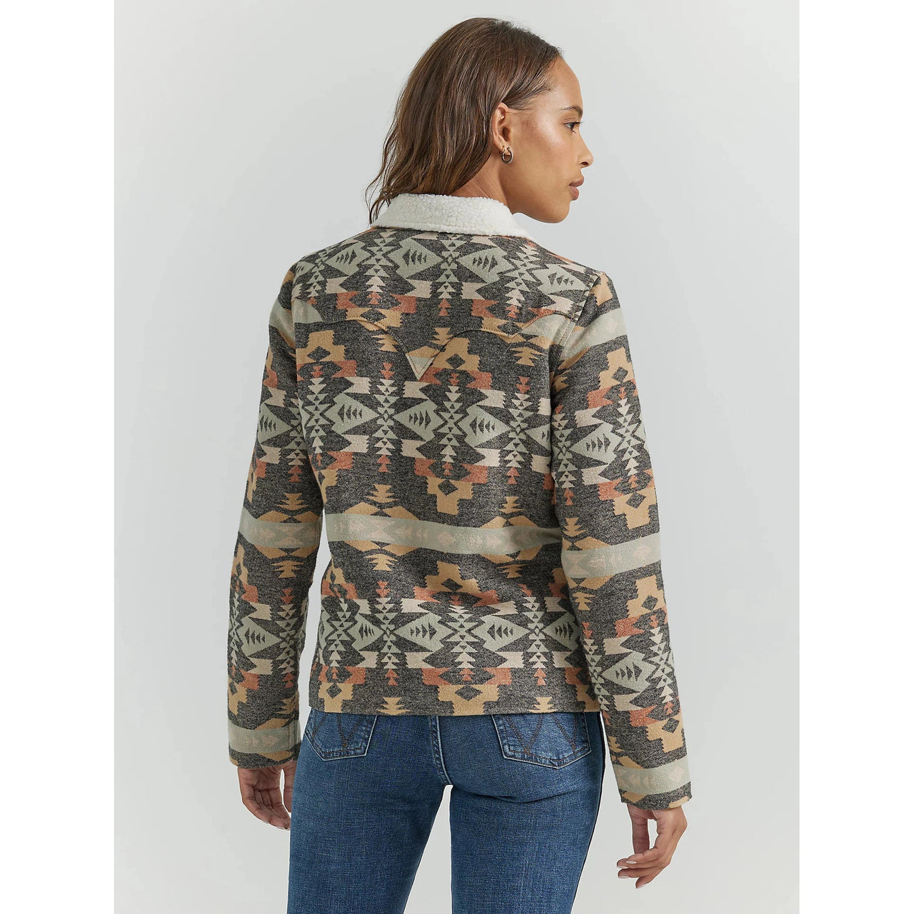 Wrangler Women's FA24 West Aztec Jacket- Black Multi