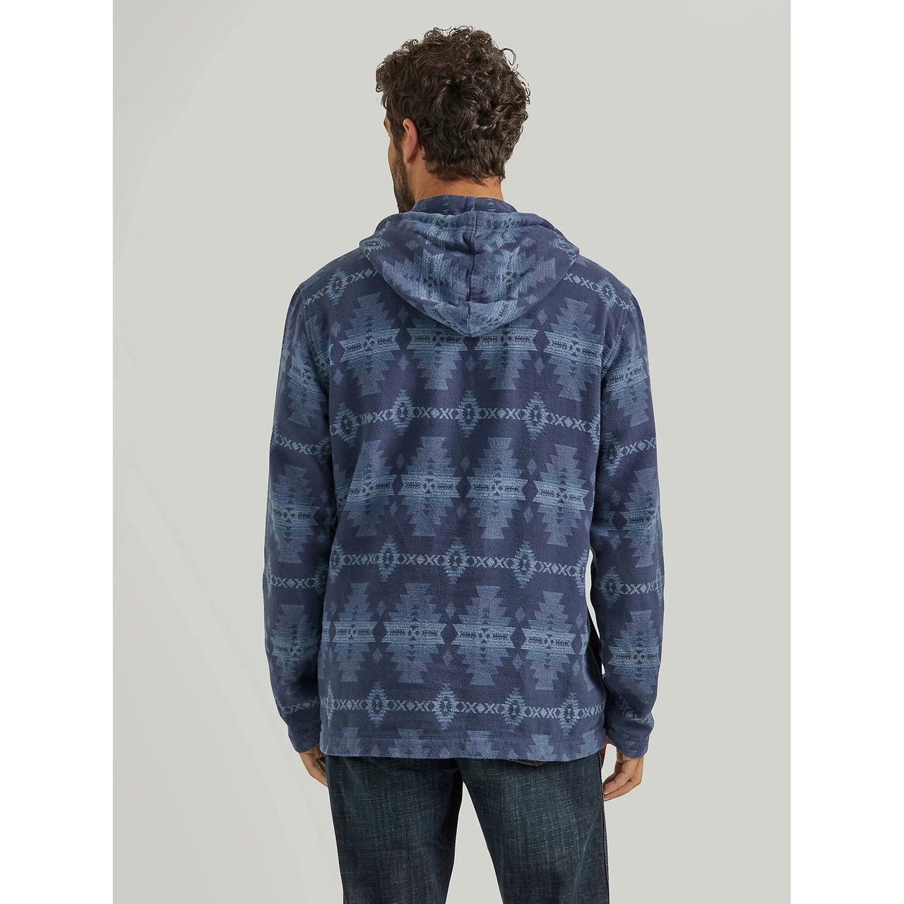 Wrangler Men's Long Sleeve Hooded Popover Jacket - Sapphire Way