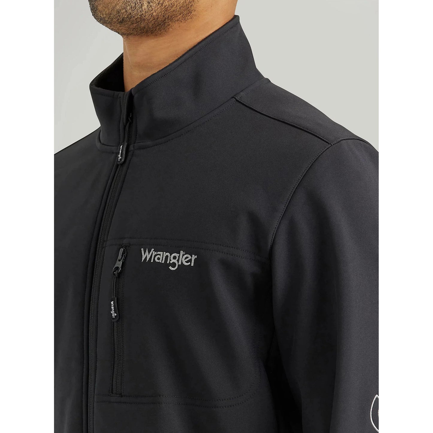 Wrangler Men's Long Sleeve Trail Jacket- Black