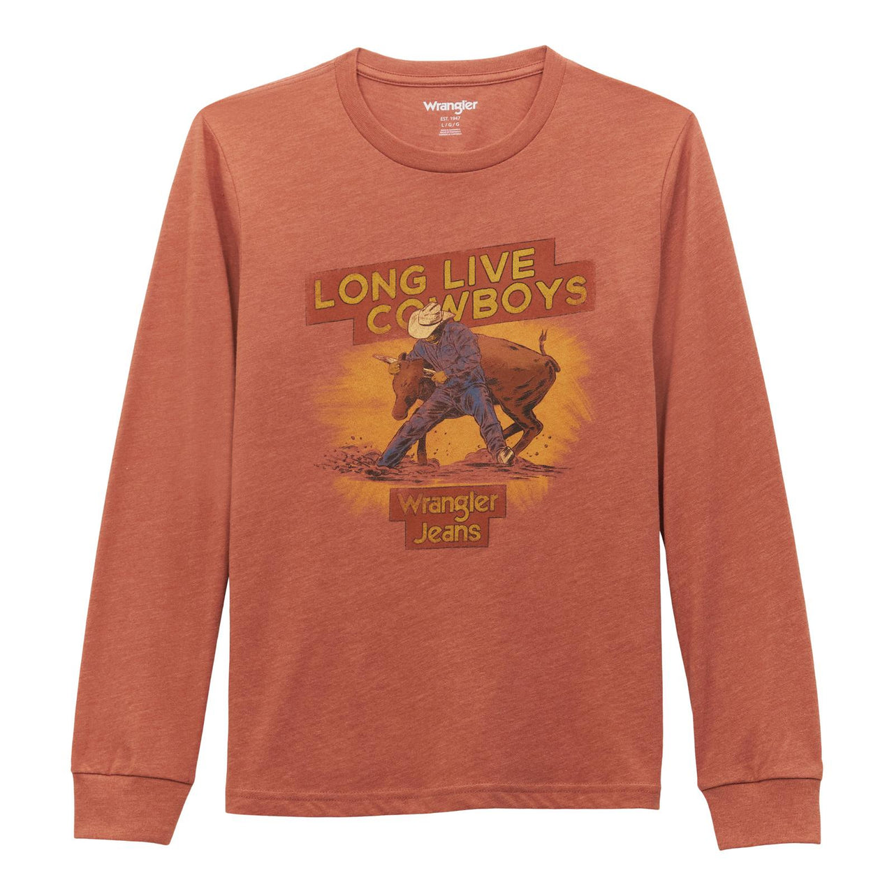 Wrangler Boy's Bull Wrestle Long Sleeve Shirt -