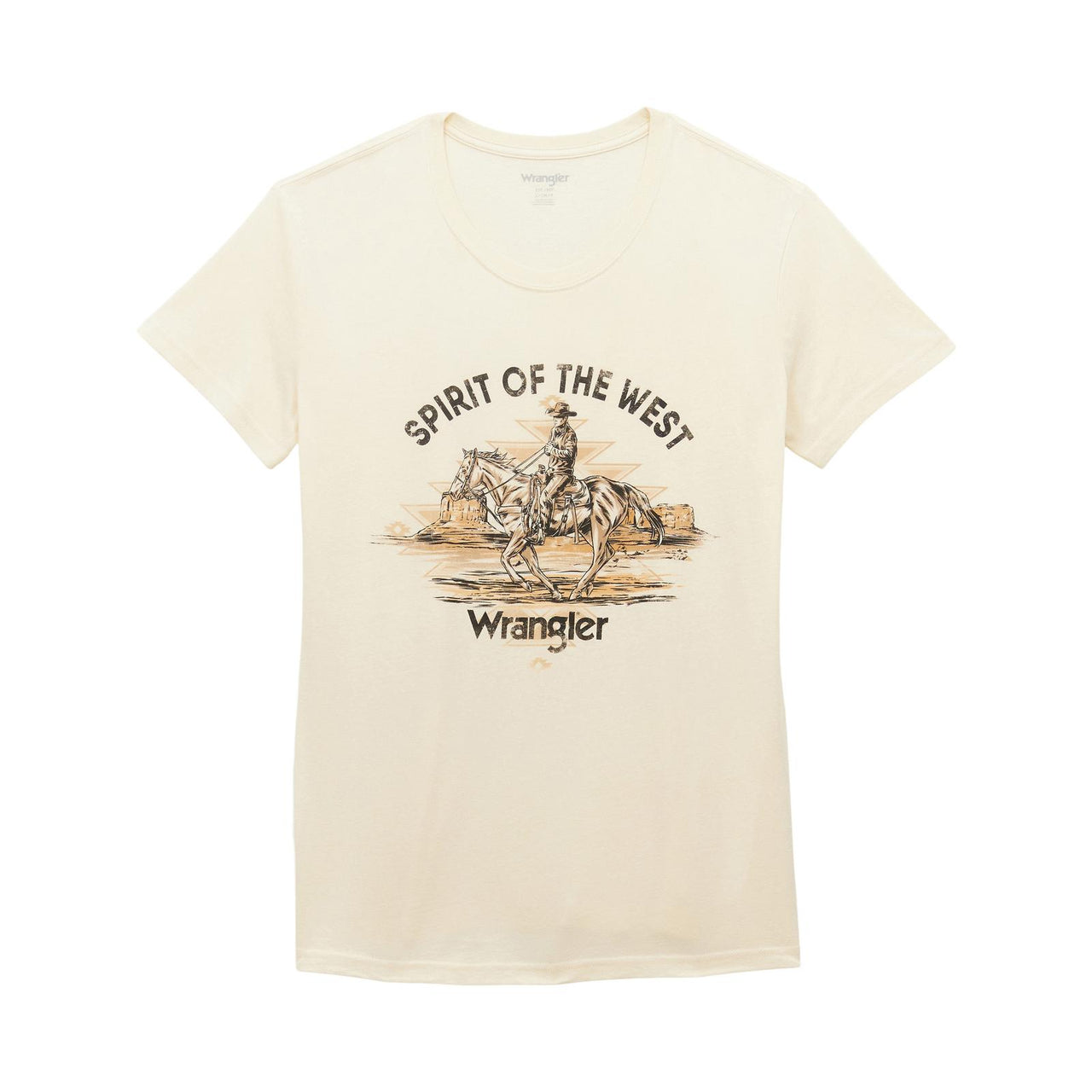 Wrangler Women's Boyfriend T-Shirt - Spirit Rider - Whisper White