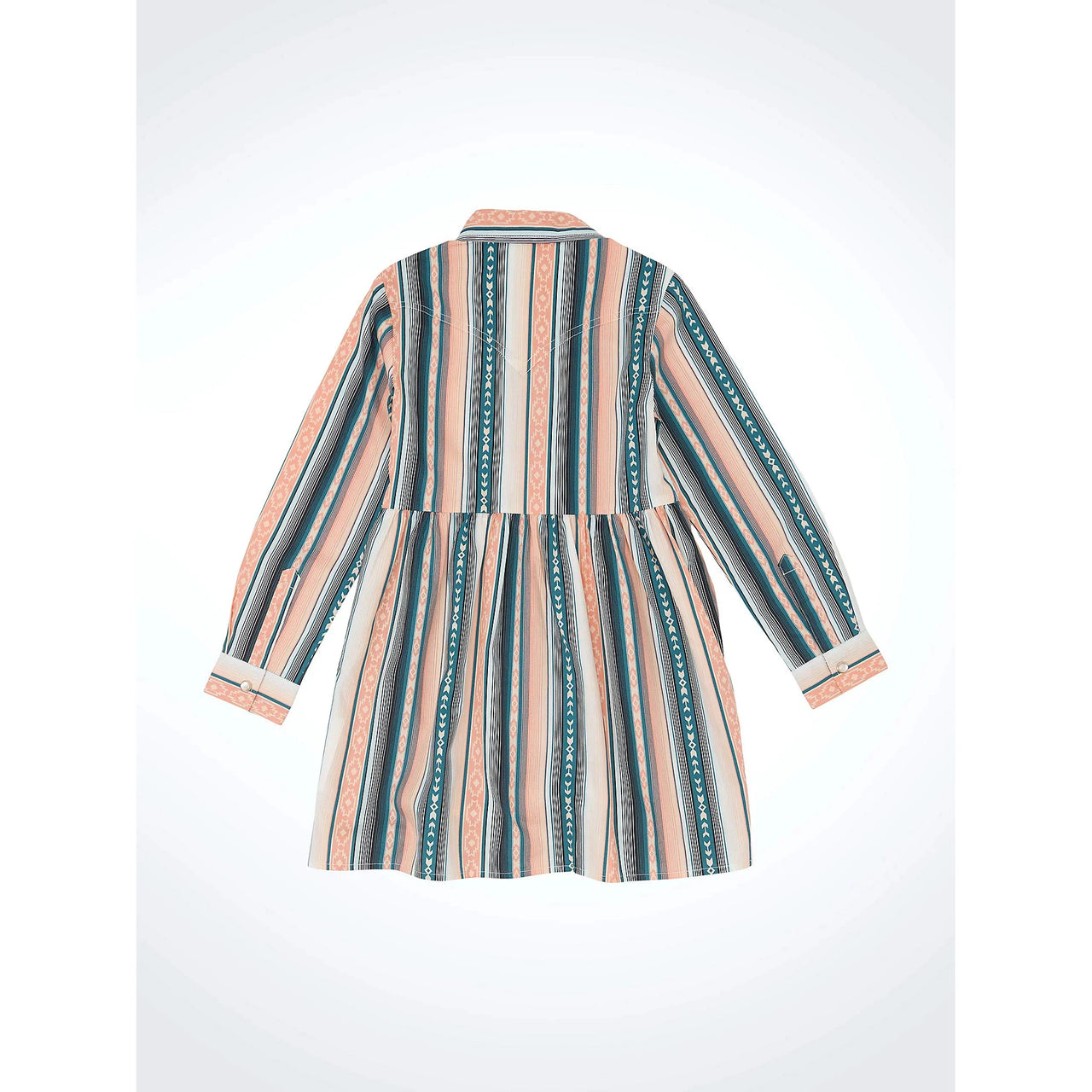 Wrangler Girl's  HO24 Long Sleeve Dress- Serape PInk