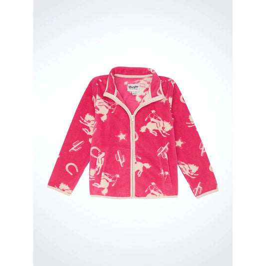 Wrangler Girl's Western Pullover-Pink