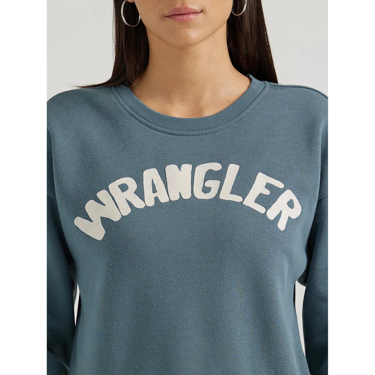 Wrangler Women's HO24 Long Sleeve Sweatshirt-- Blue