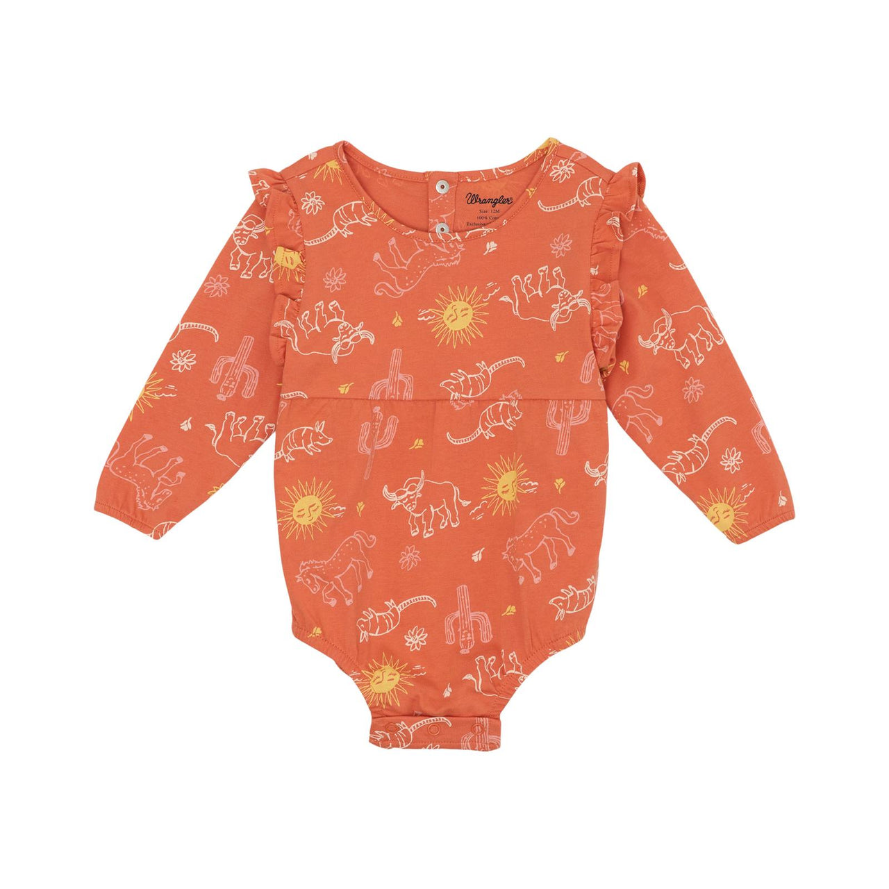 Wrangler Baby Girl  Bodysuit - Coral