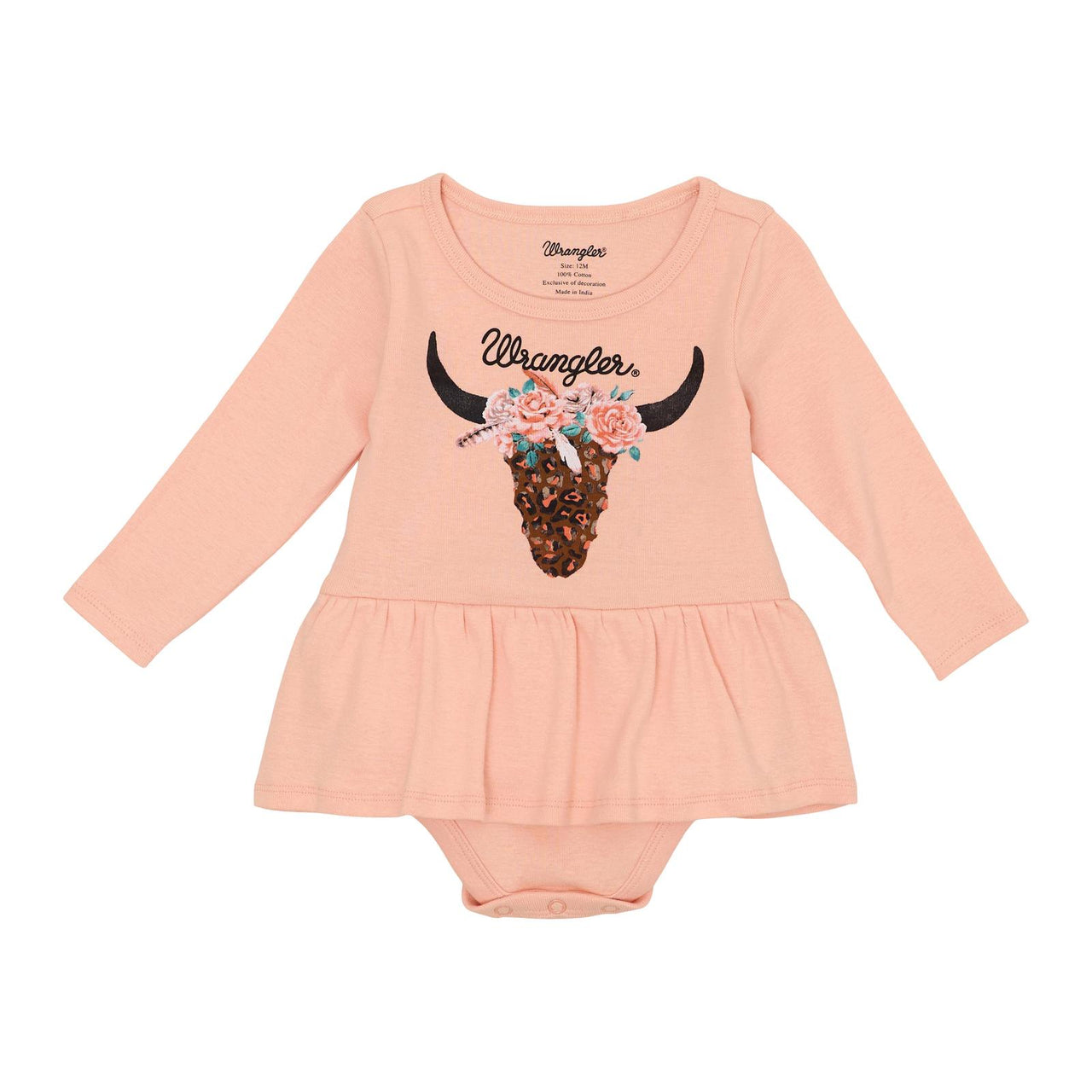 Wrangler Baby Girl Steerhead Bodysuit - Pink