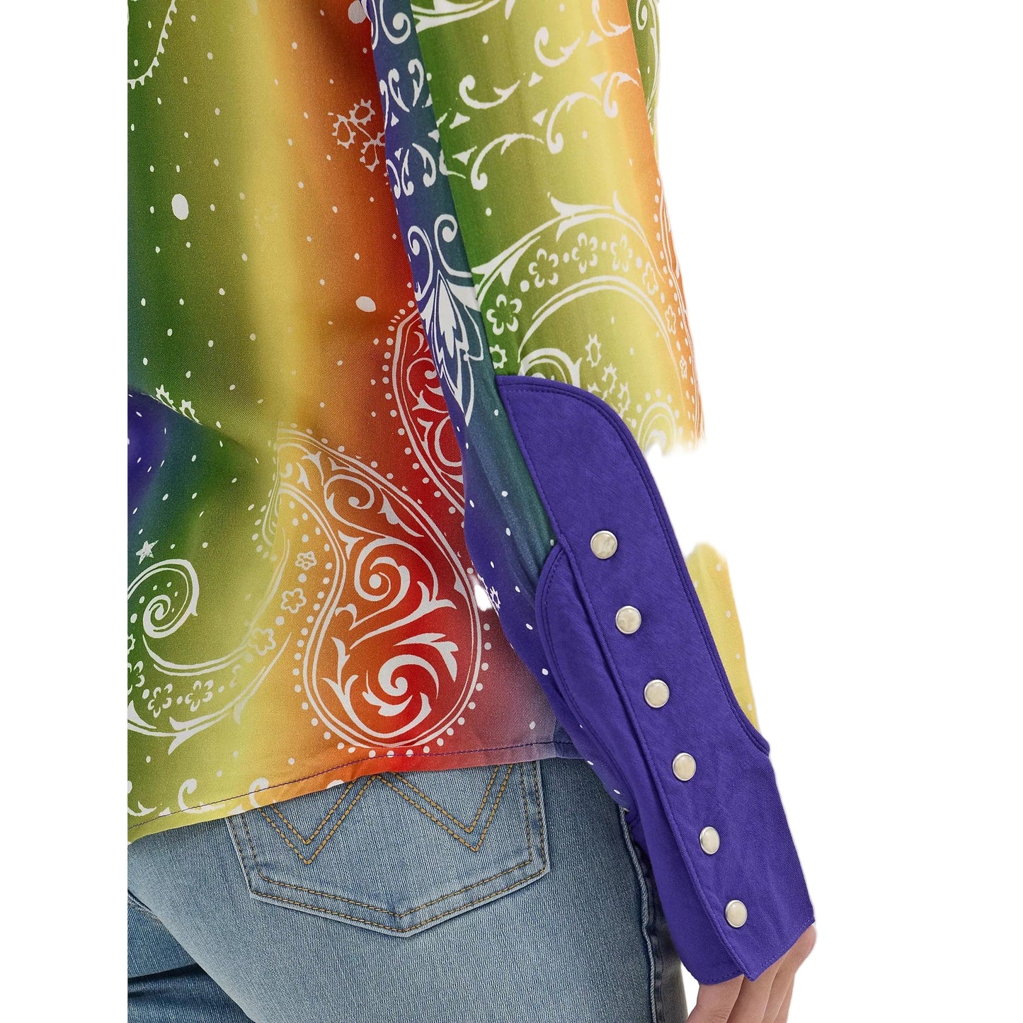 Wrangler Lainey Wilson Long Sleeve Rainbow Bandana Shirt