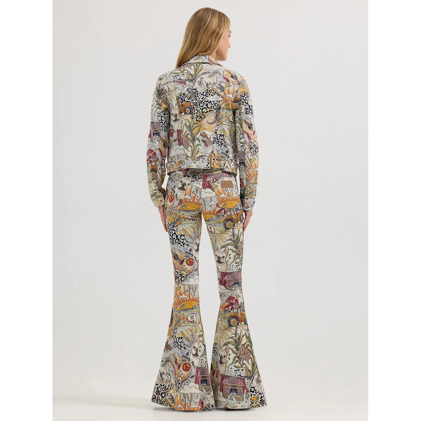 Wrangler Women's  Lainey Wilson Life of Lainey Bell Bottoms- Storyteller Print