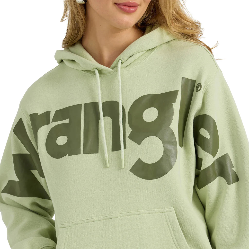 Wrangler Women's Long Sleeve Hoodie- Mint Green