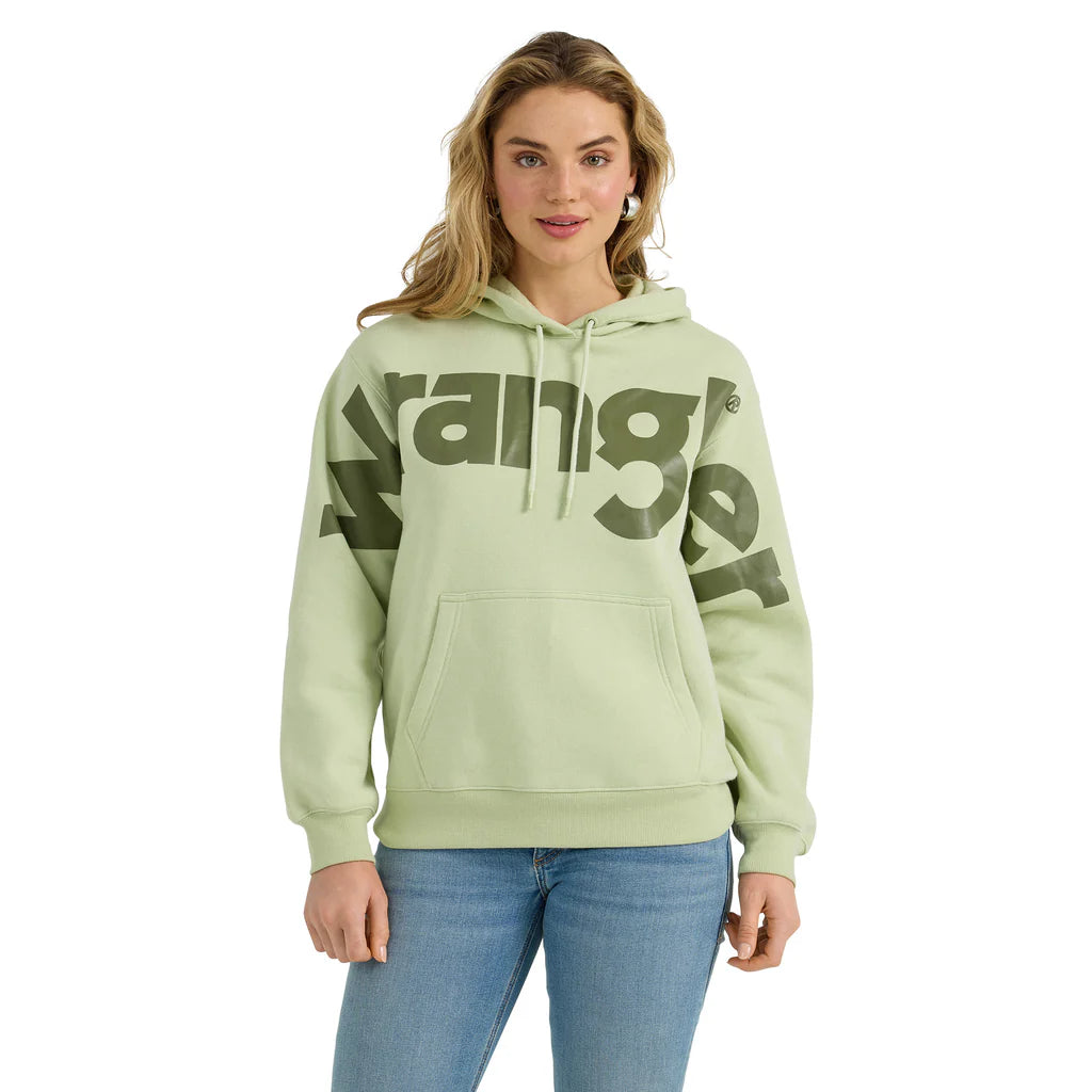 Wrangler Women's Long Sleeve Hoodie- Mint Green