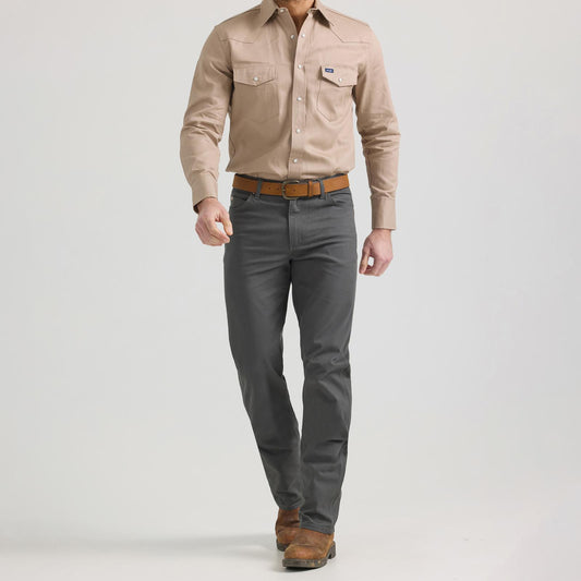 Wrangler Men's Cowboy Cut Tough Comfort Premium Performance Pants - Grey Pinstripe - Irvine Tack & Western Wear