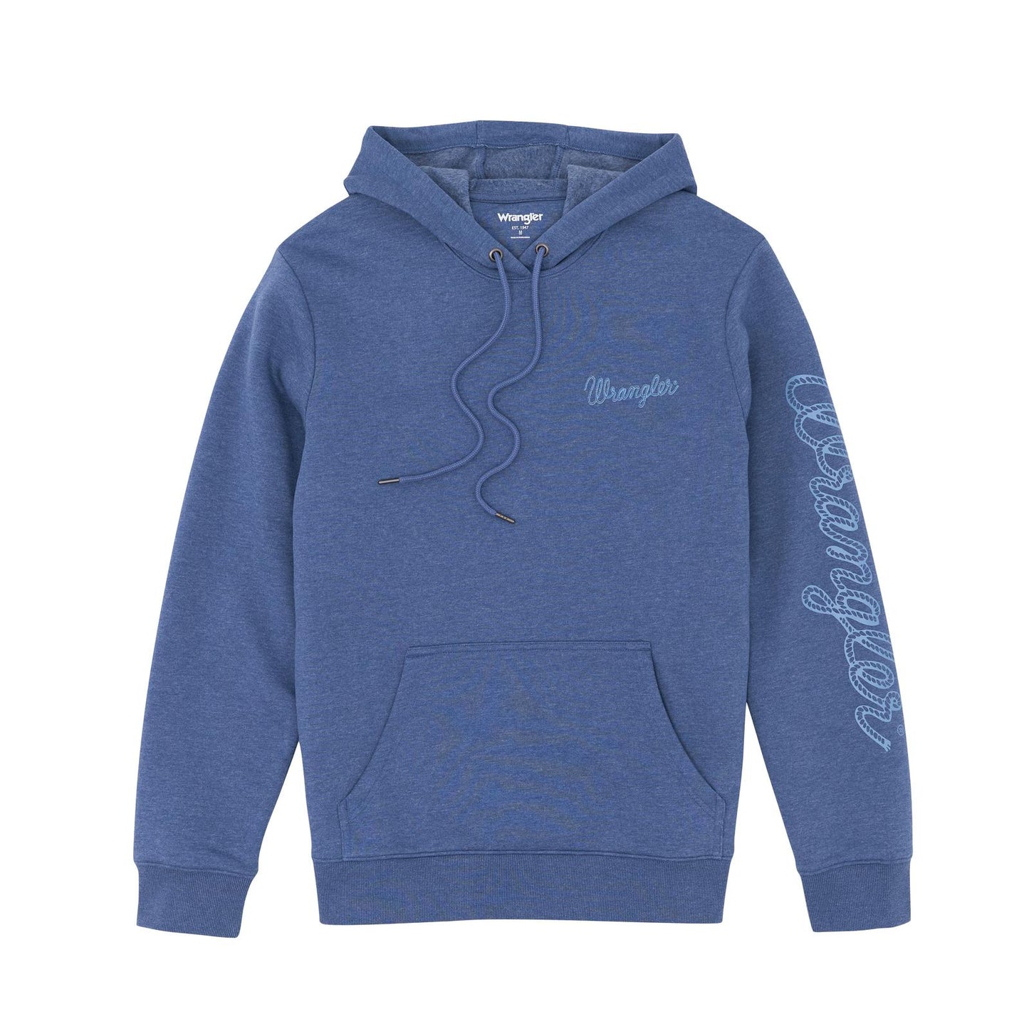 Wrangler Men's Long Sleeve Graphic Hoodie - Dark Denim