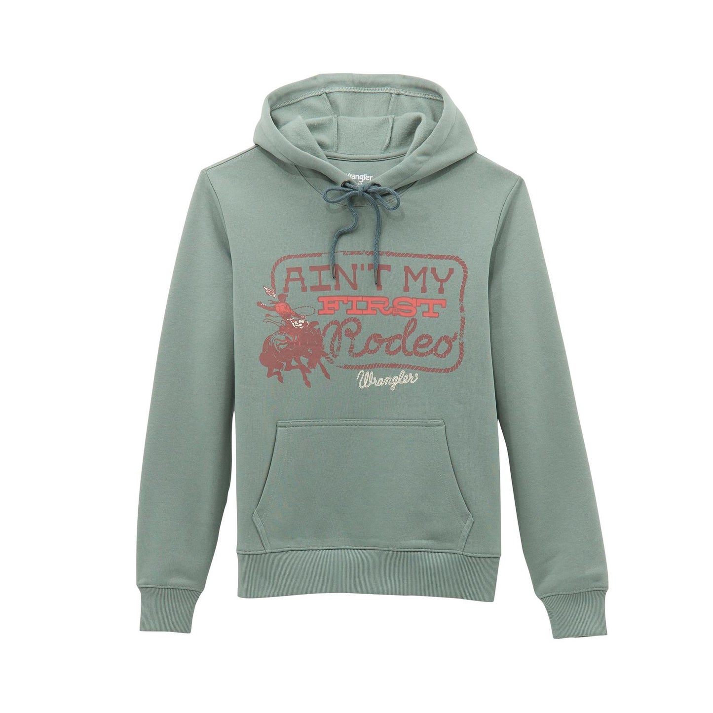 Wrangler Women's Long Sleeve Regular Fit Hoodie- Chinois Green