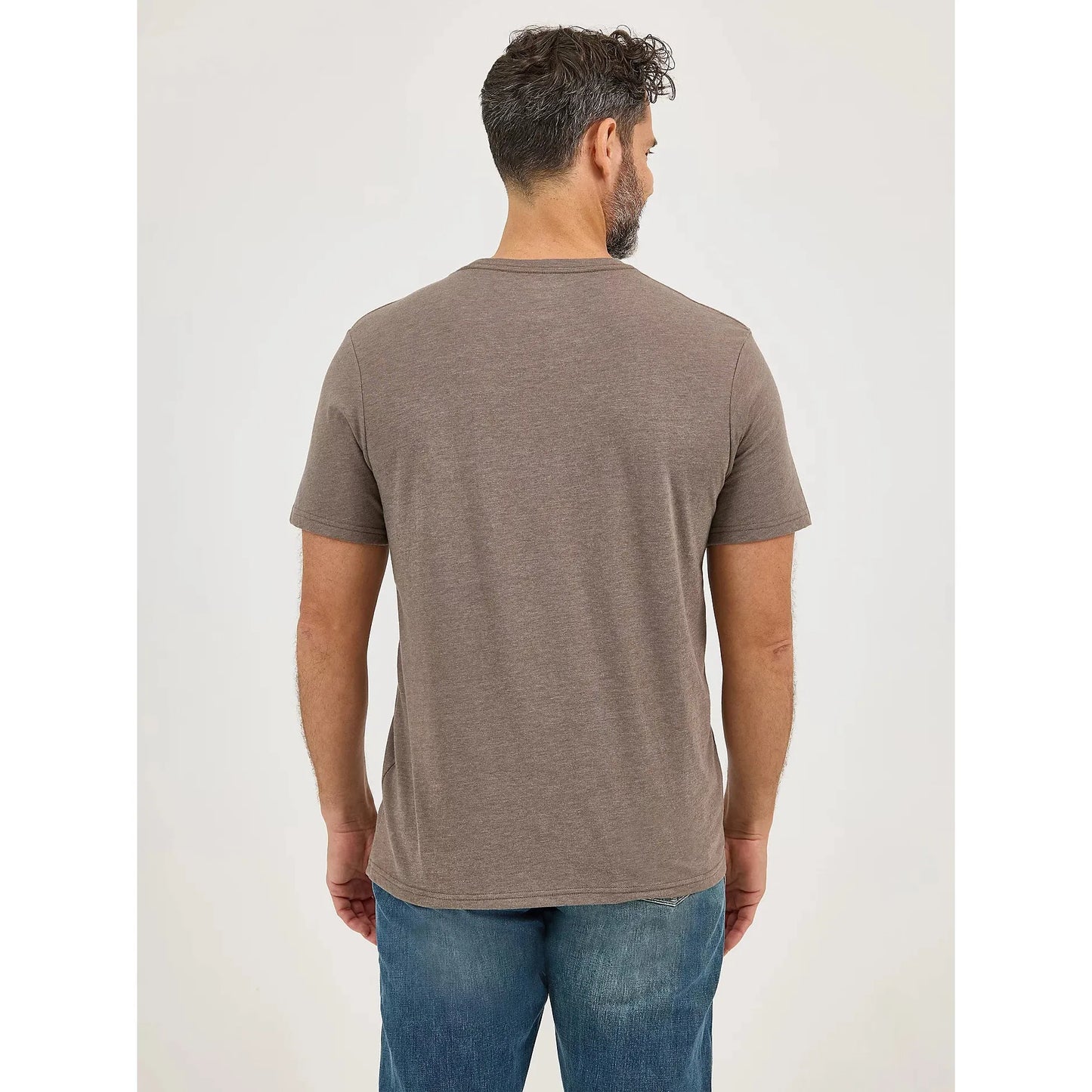 Wrangler Men's Longhorn Graphic Short Sleeve Tee Shirt- Morel