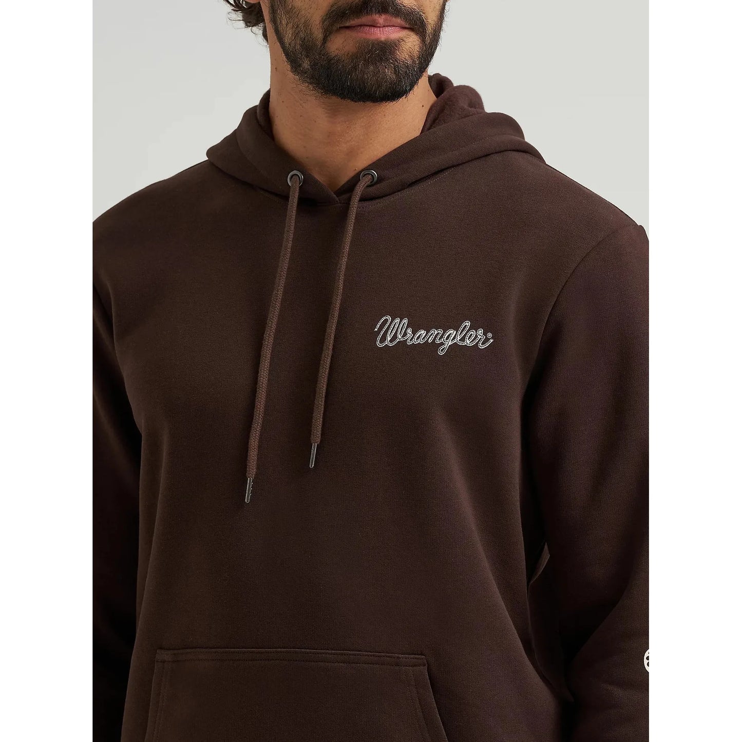 Wrangler®  Men's Rope Logo Pullover Hoodie - Mole Brown