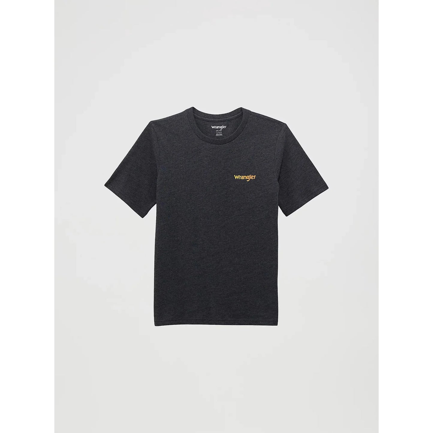 Wrangler Boy's Back Rodeo Graphic Short Sleeve Tee Shirt- Washed Black