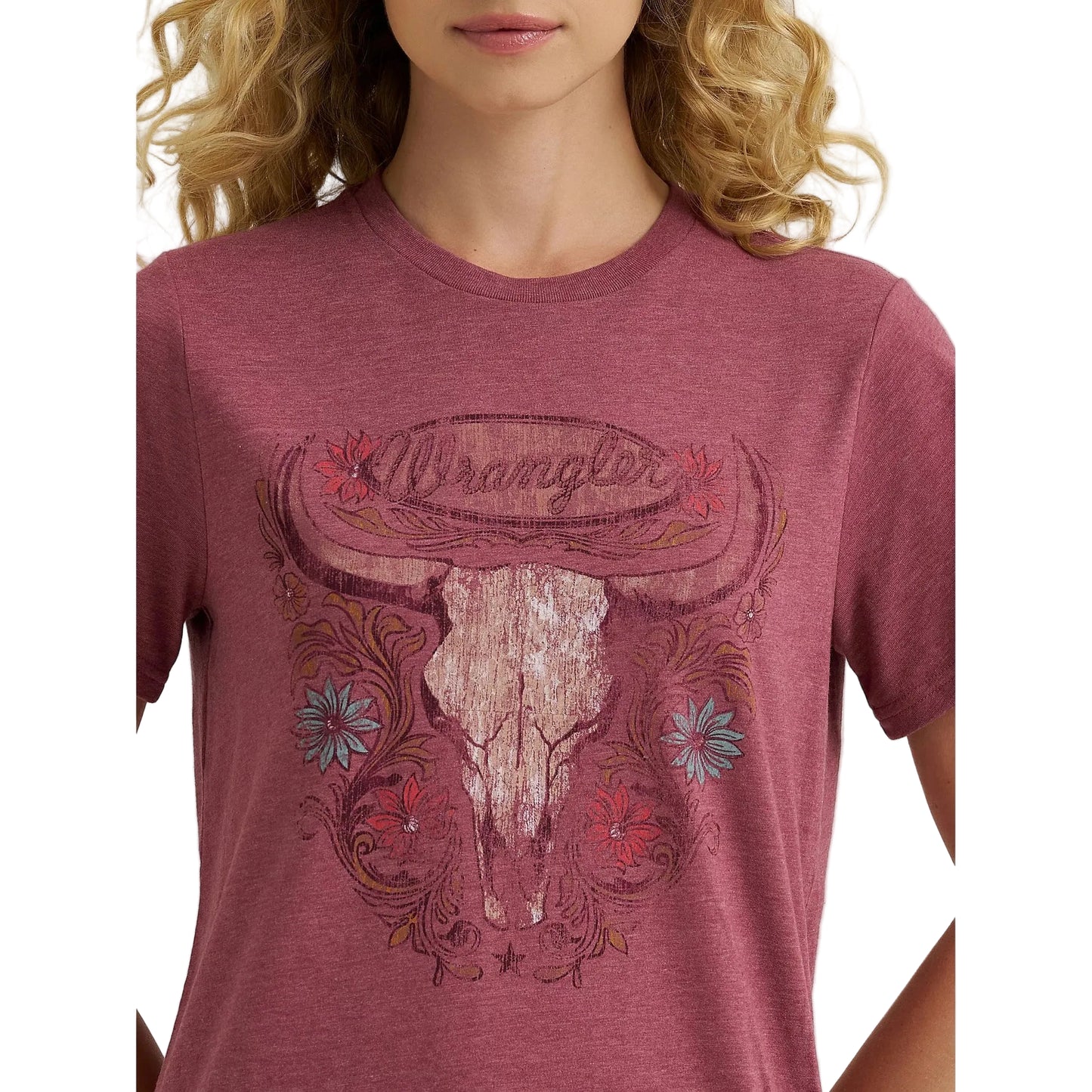 Wrangler Women's Southwestern Graphic Tee Shirt - Roan Rouge