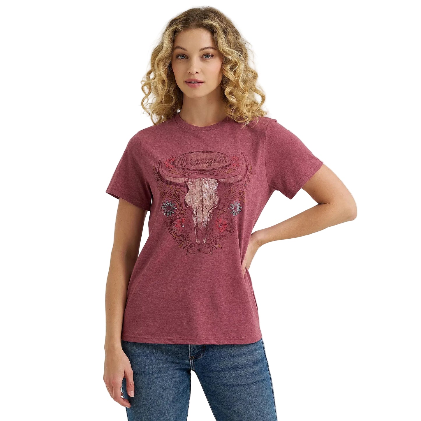 Wrangler Women's Southwestern Graphic Tee Shirt - Roan Rouge
