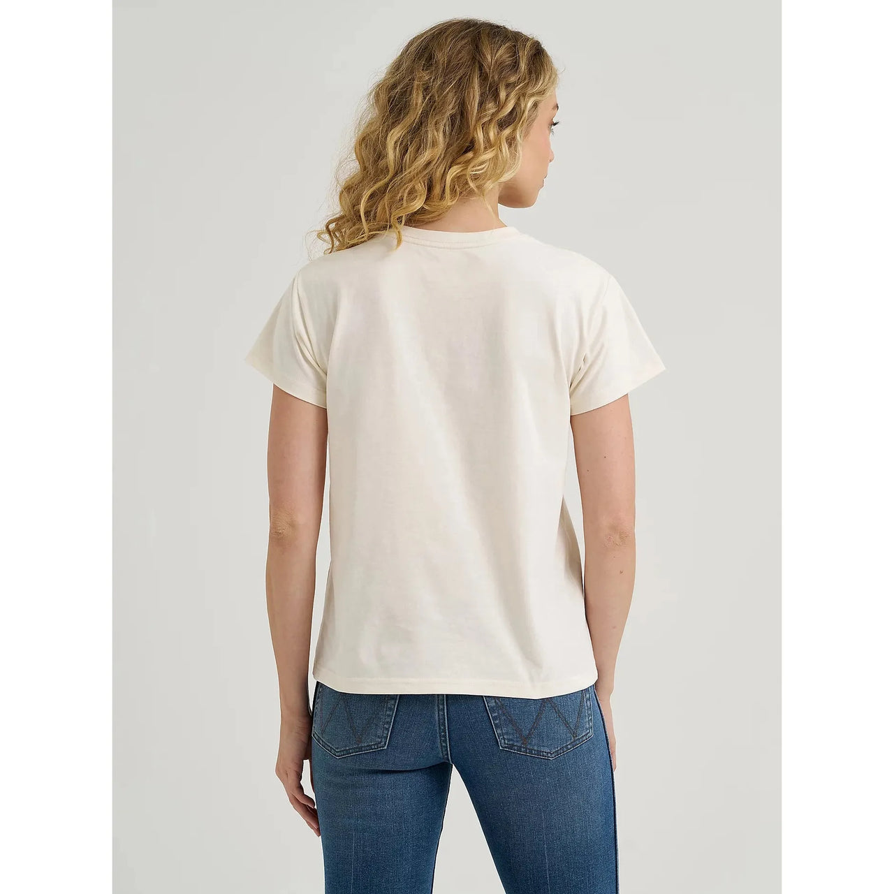 Wrangler Women's Graphic Retro Short Sleeve Tee Shirt- Whisper White