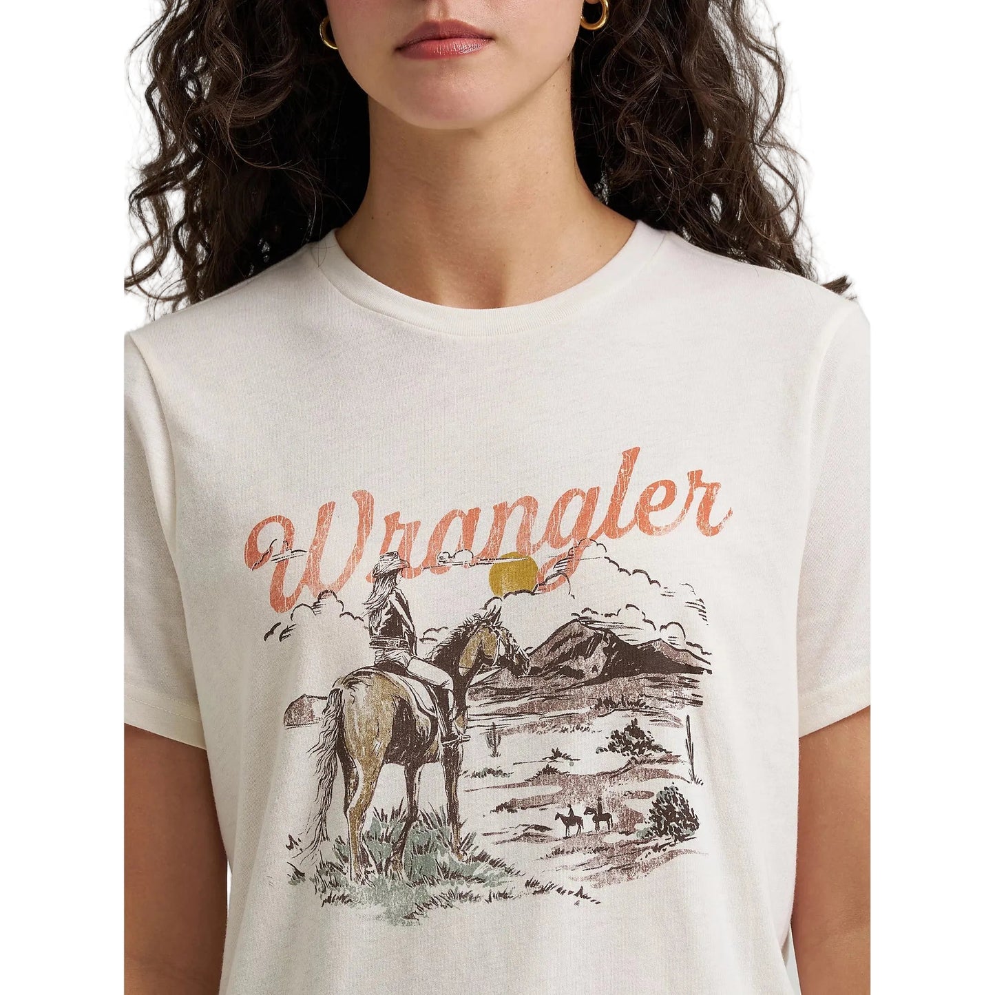 Wrangler Women's Western Graphic Short Sleeve Tee Shirt - Whisper White