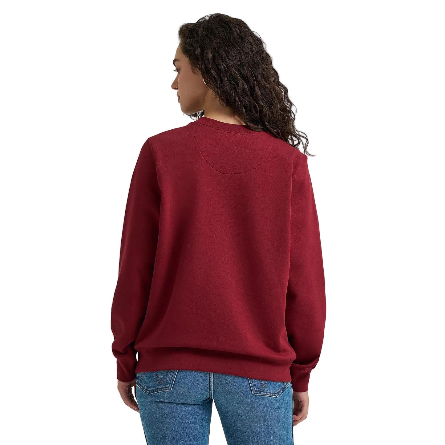Wrangler Women's Graphic Crew Long Sleeve Sweatshirt - Cabernet