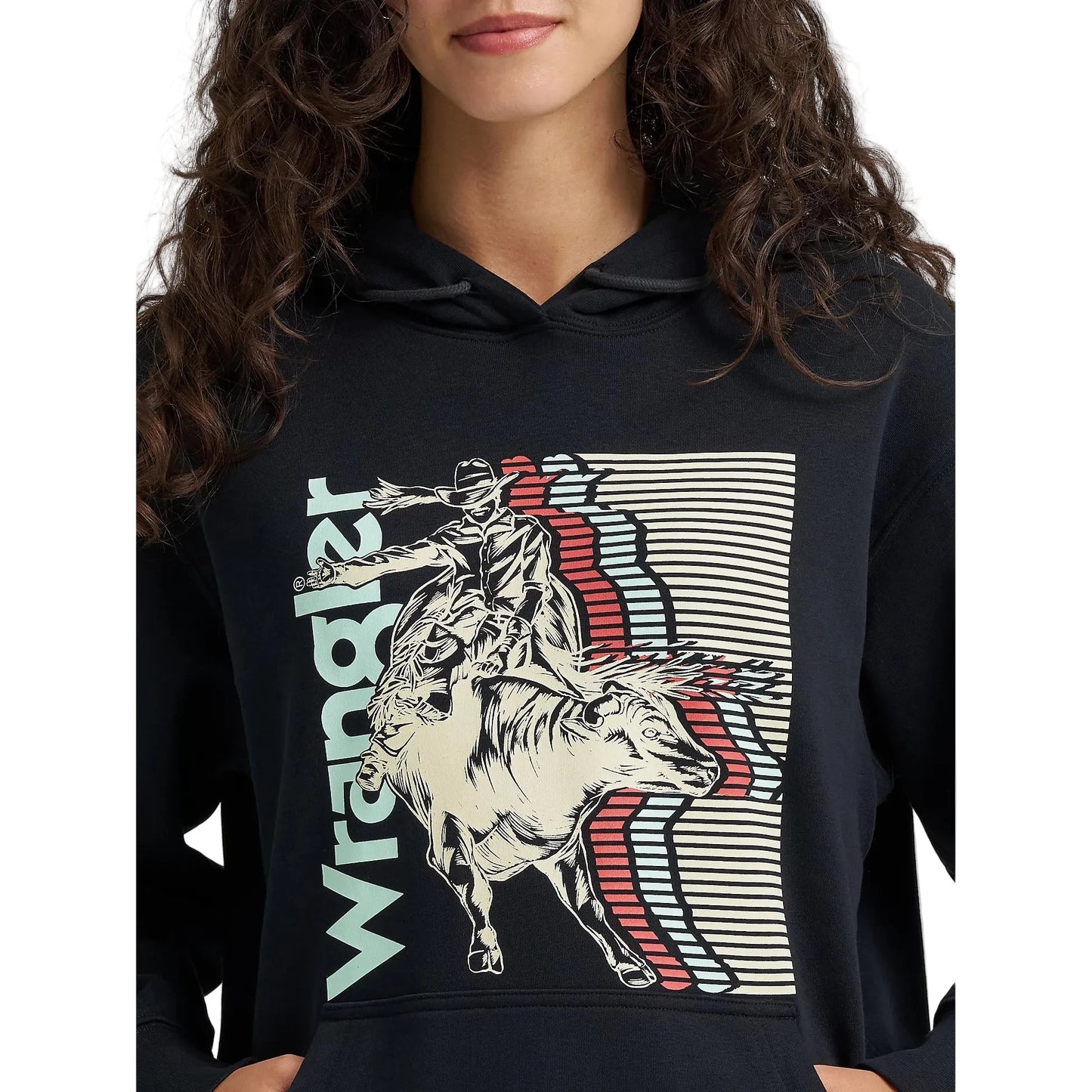 Wrangler Women's Western Graphic Long Sleeve Hoodie - Black Layers