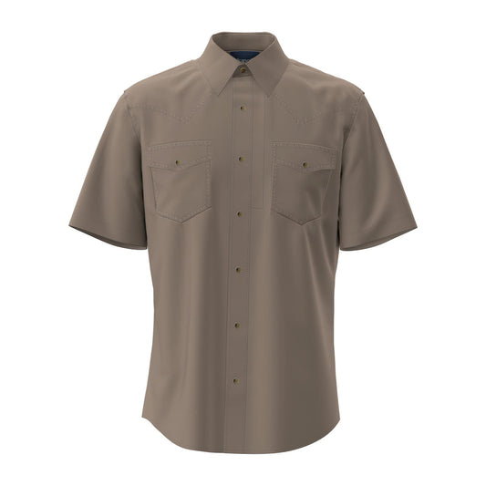 Wrangler Men's Performance Short Sleeve Snaps Shirt - Tan