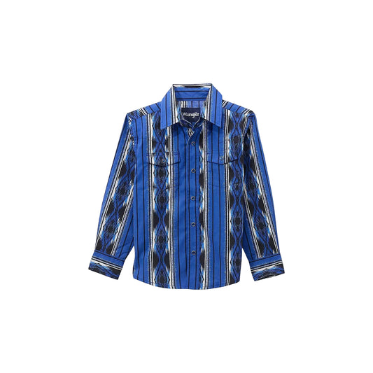 Wrangler Boy's Checotah Long Sleeve Western Snap Shirt - Multiple Colours - Irvine Tack & Western Wear