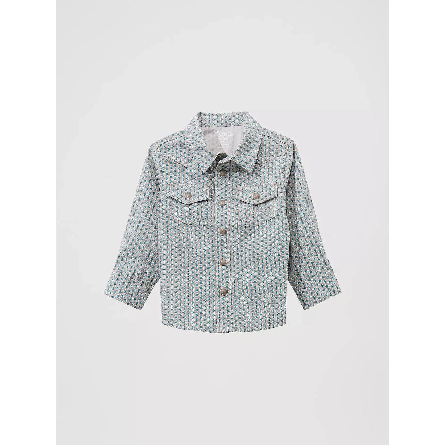 Wrangler Little Boys Long Sleeve Print Western Snap Shirt - Multiple Colours