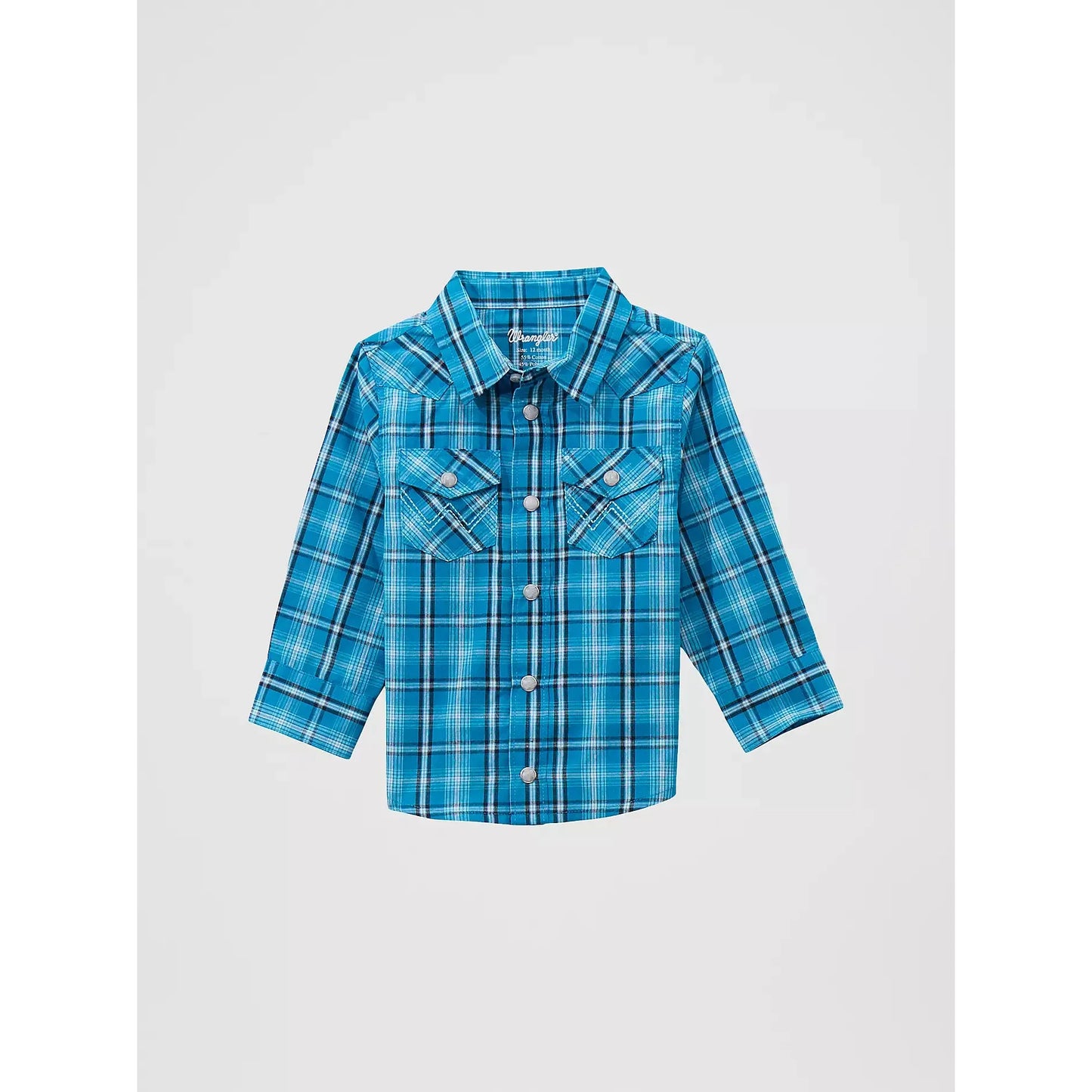 Wrangler Little Boys Long Sleeve Plaid Western Snap Shirt - Multiple Colours