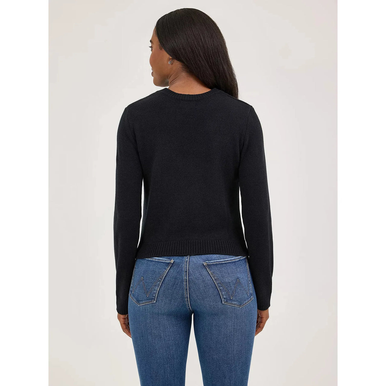 Wrangler Women's Saddle Up Western Shrunken Sweater - Saddle Black