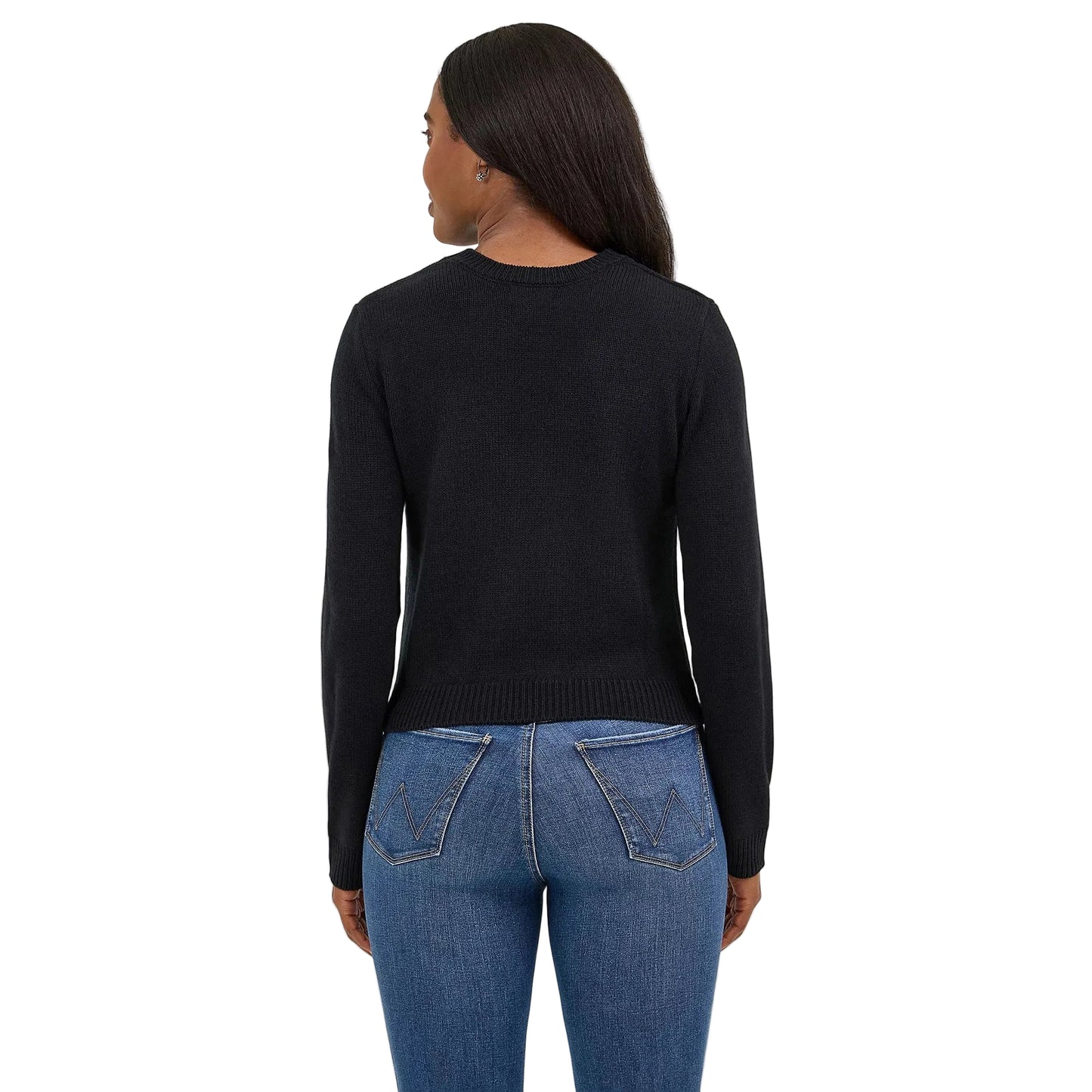 Wrangler Women's Saddle Up Western Shrunken Sweater - Saddle Black