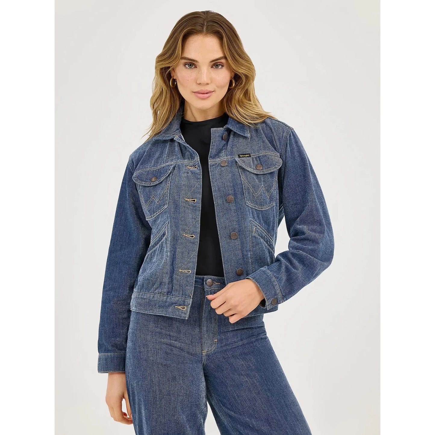 Wrangler Women's Airy Denim Jacket- Blue